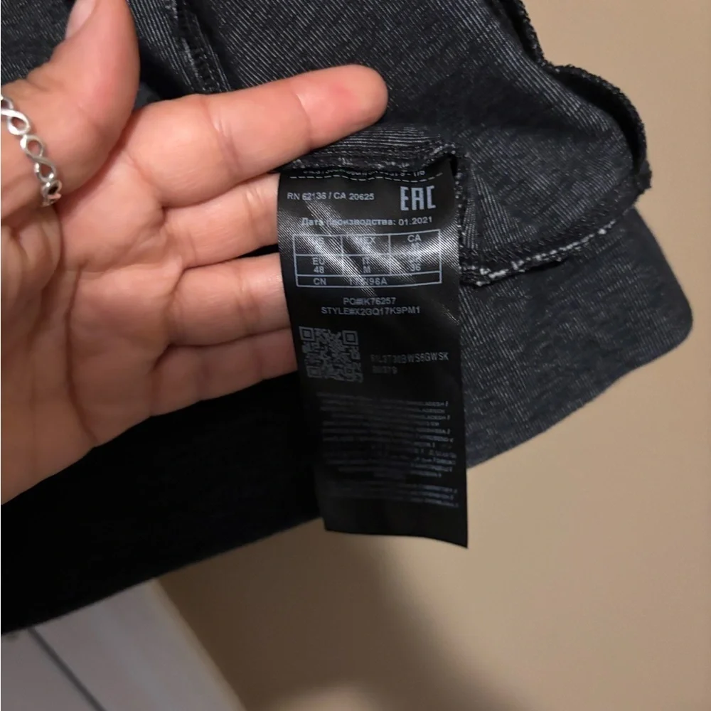 GUESS Men's Charcoal and Black Hoodie Jacket